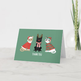 Vielen Dank Weihnachtskatzen Dankeskarte