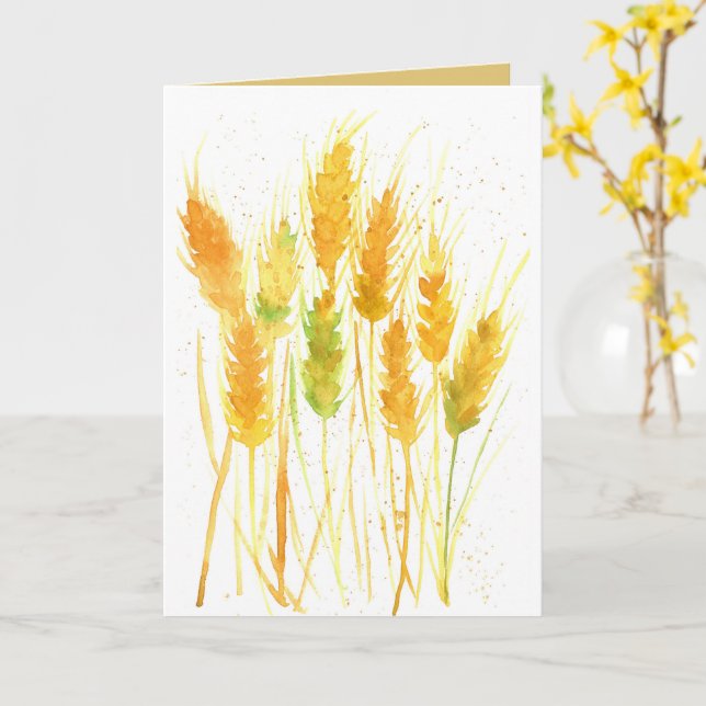 Vielen Dank, Weizen Getreide Landwirtschaft Crop Karte (Gelbe Blume)