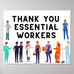 Vielen Dank Wesentliches Arbeitspenster Poster