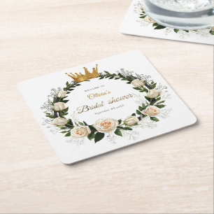 Vielen Dank White Roses & Baby's Atem Rechteckiger Pappuntersetzer