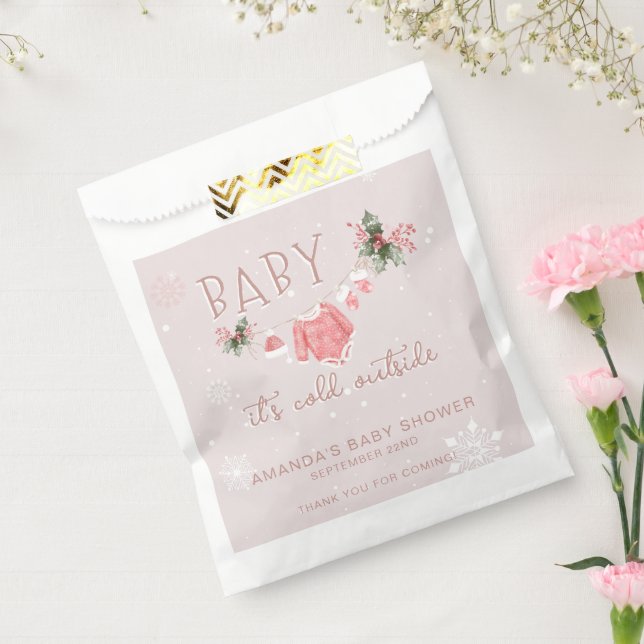 Vielen Dank Winter Es ist kalt draußen Babydusche Geschenktütchen (Versiegelt)