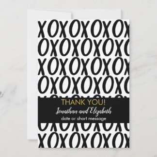 Vielen Dank XOXO Hugs Kisses Minimalistisch Dankeskarte