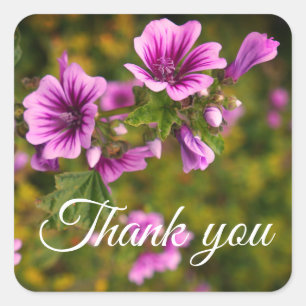 Vielen Dank Zebra Hollyhock Blume #2 Stickers