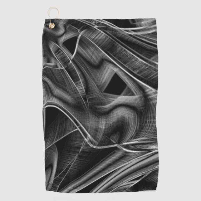 Vieles mit grauen Grooves auf dunklem Hintergrund  Golfhandtuch (Vorderseite)