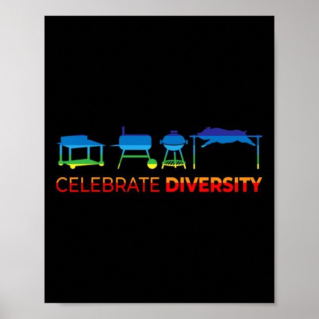 Vielfalt feiern - Bbq  Poster (Vorne)