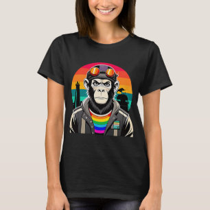 Vielfalt in Vibration: Der Modern-Retro-Affe T-Shirt