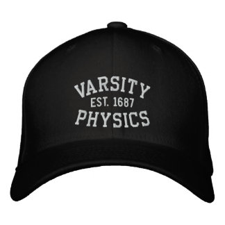 VIELFALT, PHYSIK, EST. 1687 Schwarzweiß Bestickte Kappe