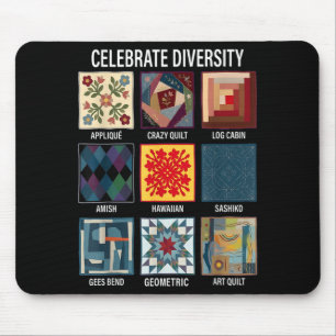 Vielfalt Quilten Handwerk Patchwork feiern Mousepad