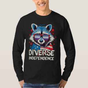 Vielfältige Unabhängigkeit Waschbär Butch Lesben- T-Shirt
