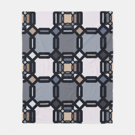 Vielfarbige geometrische Ornamente in gedämpften T Fleecedecke