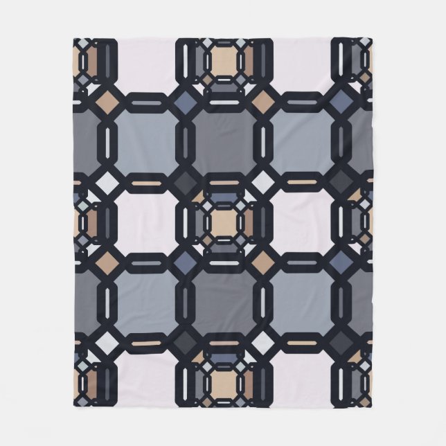 Vielfarbige geometrische Ornamente in gedämpften T Fleecedecke (Vorderseite)