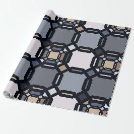 Vielfarbige geometrische Ornamente in gedämpften T Geschenkpapier