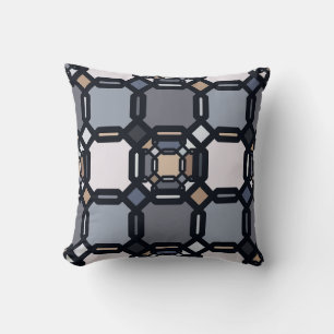 Vielfarbige geometrische Ornamente in gedämpften T Kissen