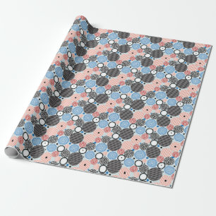 Vielfarbige Kreise, grafisches Musterdesign. Geschenkpapier