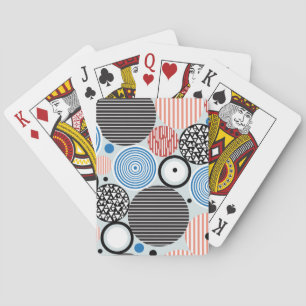 Vielfarbige Kreise, grafisches Musterdesign. Spielkarten