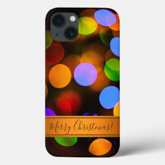 Vielfarbige Weihnachtsleuchten. Textvorlage Case-Mate iPhone Hülle