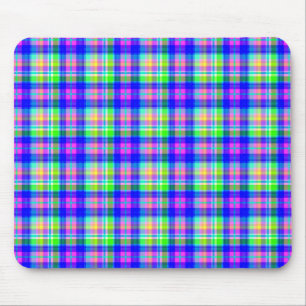 Vielfarbiger heller Nebel mit kariertem Muster Mousepad
