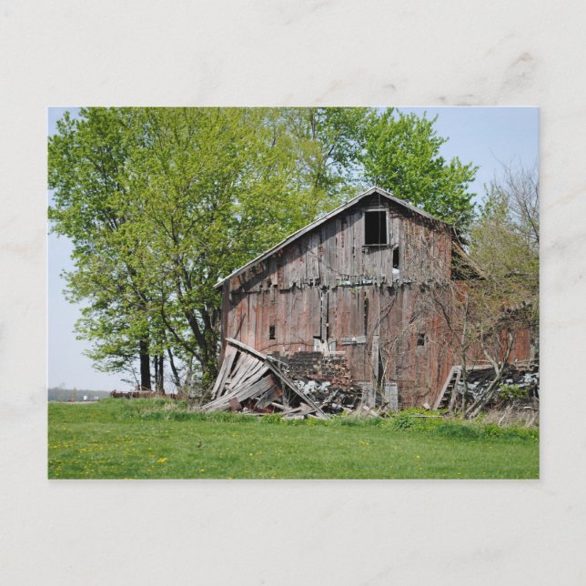 Vielle grange en Ohio rural Carte postale (Devant)