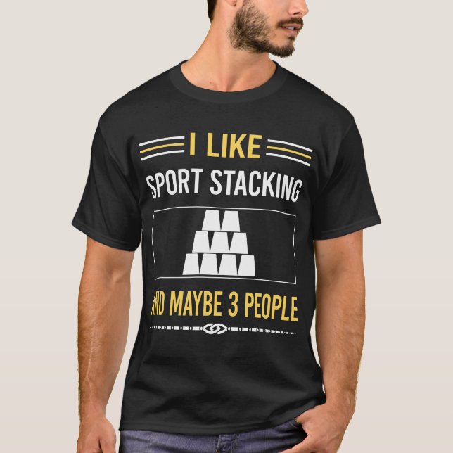 Vielleicht 3 Personen Sport Stacking Cup Geschwind T-Shirt (Vorderseite)