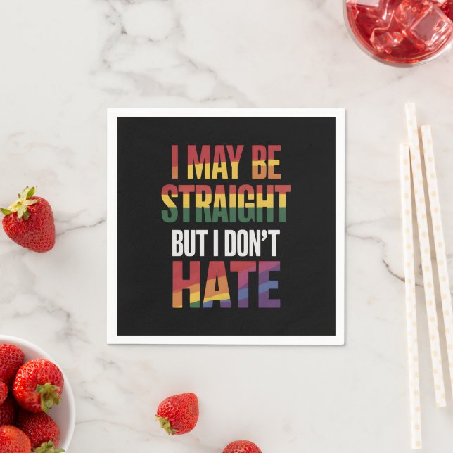 Vielleicht bin ich gerade, aber ich hasse LGBT-Gay Serviette (Beispiel)