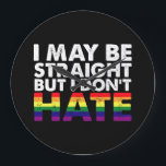 Vielleicht bin ich gerade, aber ich hasse nicht LG Große Wanduhr<br><div class="desc">Vielleicht bin ich gerade,  aber ich hasse nicht LGBT Gay</div>