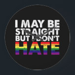 Vielleicht bin ich gerade, aber ich hasse nicht LG Große Wanduhr<br><div class="desc">Vielleicht bin ich gerade,  aber ich hasse nicht LGBT Gay</div>