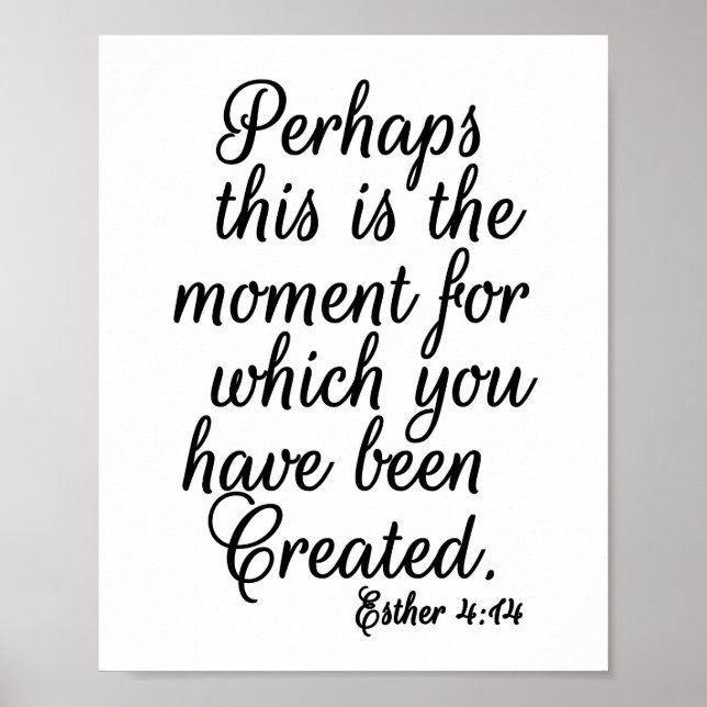 Vielleicht ist dies der Moment Esther Print Poster (Vorne)