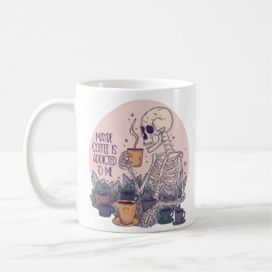 Vielleicht wird mir Kaffee im Funny Café Skeleton  Kaffeetasse