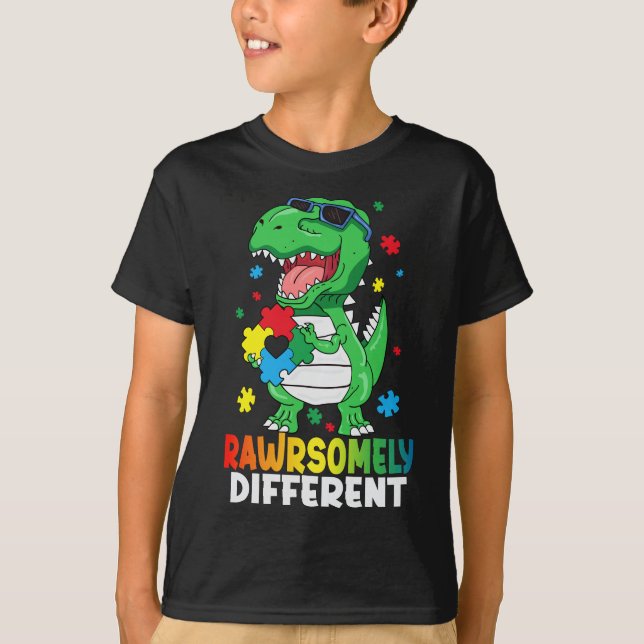 Vielmehr etwas Anderes Dinosaurier Autismus Bewuss T-Shirt (Vorderseite)