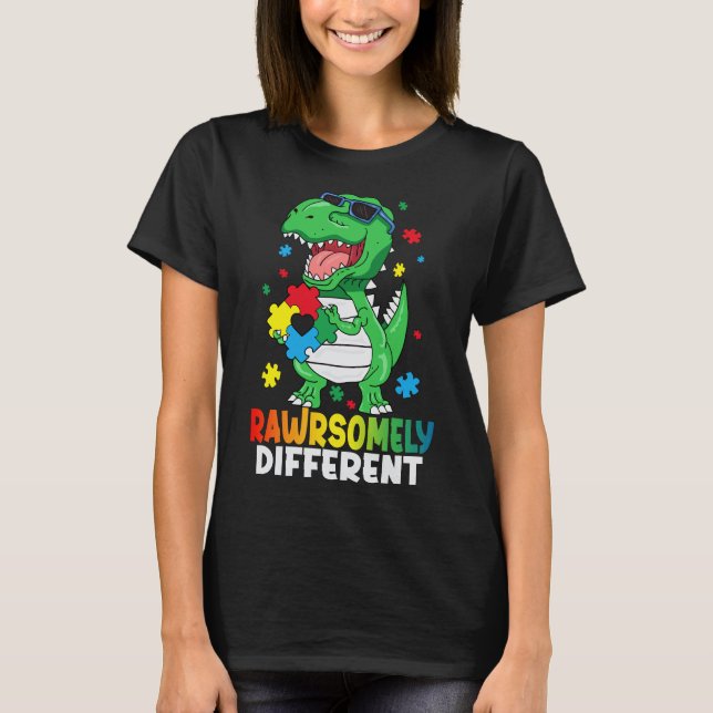 Vielmehr etwas Anderes Dinosaurier Autismus Bewuss T-Shirt (Vorderseite)