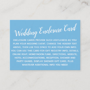 Vielseitige einfache klassische blaue DIY-Hochzeit Begleitkarte