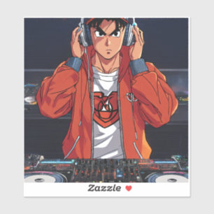 Vielseitiges DJ-Logo - Feiern der Fusion Aufkleber