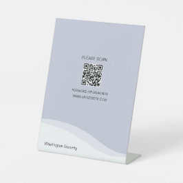 Vielseitiges QR-Code-Schreibtisch Top-Zeichen Sockelschild