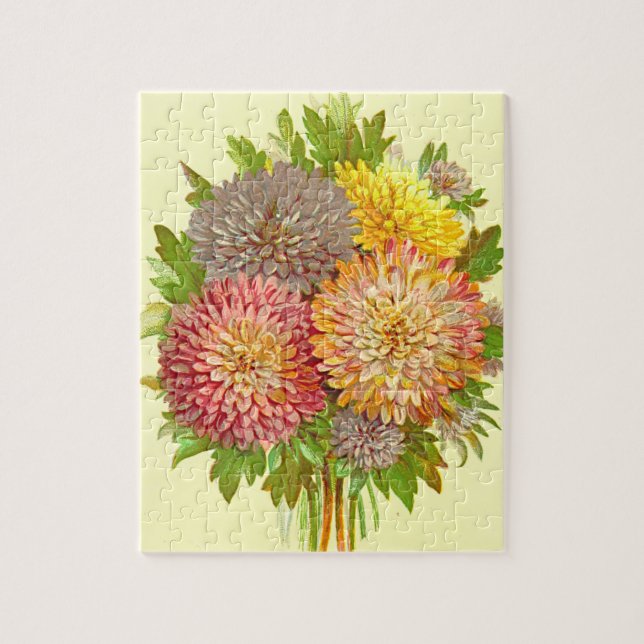 Vielzahl der bunten Blumen (Vintage Art) (Vertikal)