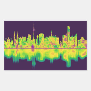 Vienna Austria Skyline Rechteckiger Aufkleber