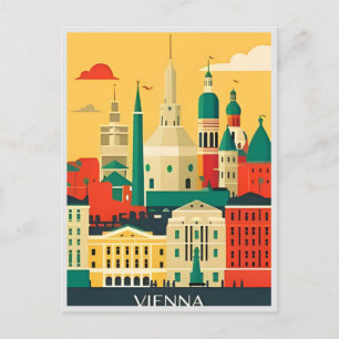 Vienna Austria Vintage Reisetourismus Souvenir Postkarte