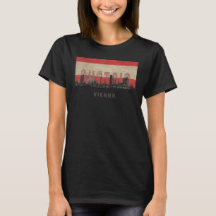 vienna Skyline Vacation Souvenir Stadtflagge T-Shirt