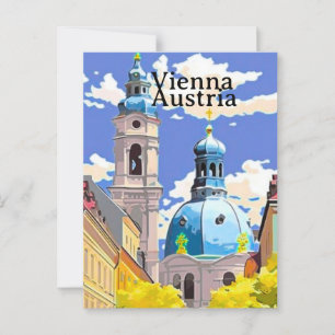Vienna Travel Postcard Art, Österreich Reisen Kuns Postkarte