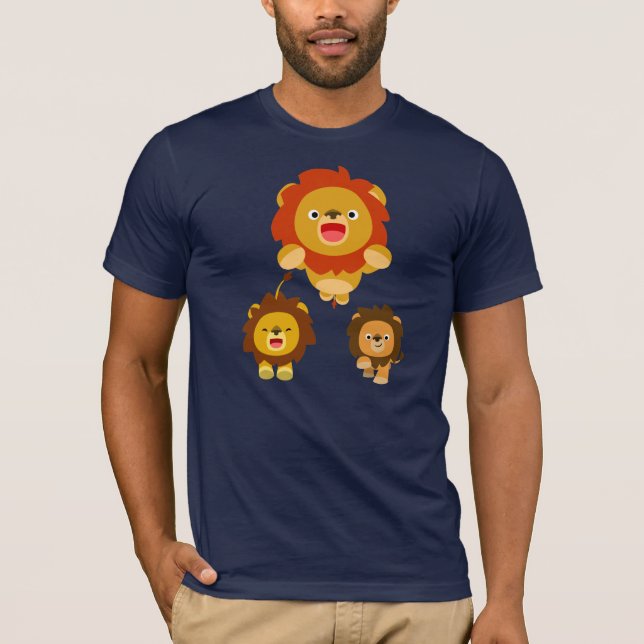 'Viens ! ! ' T-shirt trois mignons Lions Cartoon (Devant)