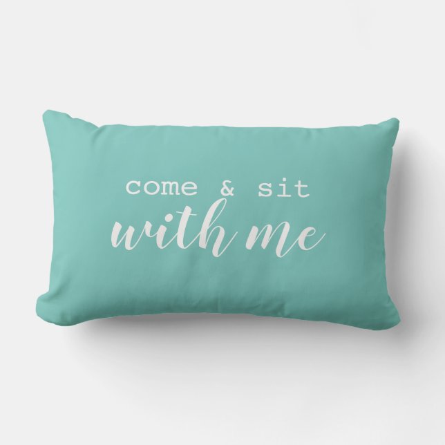 Viens t'asseoir avec moi, coussin lumbar (Recto)