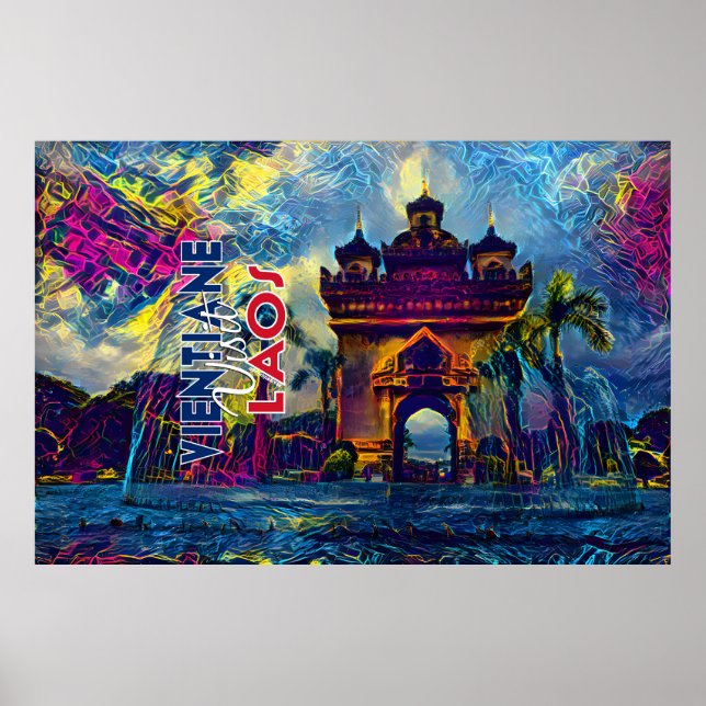 Vientiane, Besuch Laos Poster (Vorne)