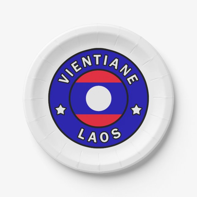 Vientiane Laos Pappteller (Vorderseite)