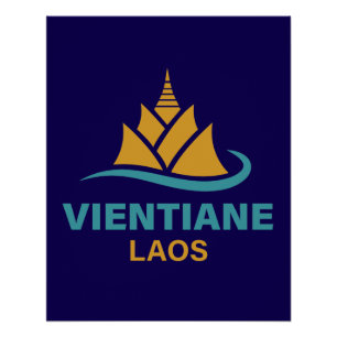 Vientiane Laos Südostasien Poster