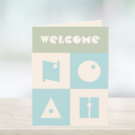 Vier 4-Buchstaben Baby-Name Neueltern gratulieren Dankeskarte