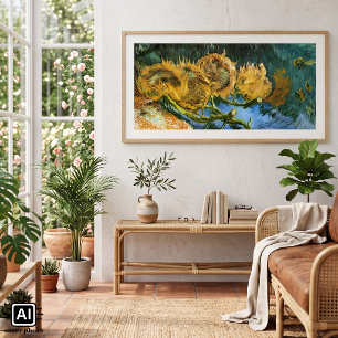 Vier abgeschnittene Sonnenblumen von Vincent van G Poster