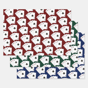 Vier Aces Card Sharing Collection Geschenkpapier Set