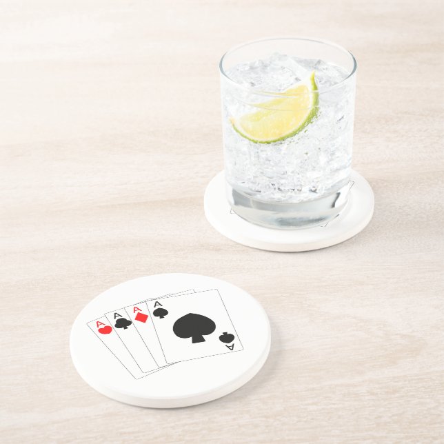 Vier-Aces-Design Getränkeuntersetzer (Seite)