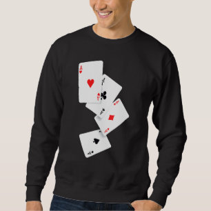 Vier Aces Poker Pro Lucky Player Gewinner Kostüm H Sweatshirt