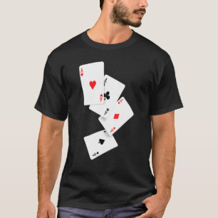 Vier Aces Poker Pro Lucky Player Gewinner Kostüm H T-Shirt