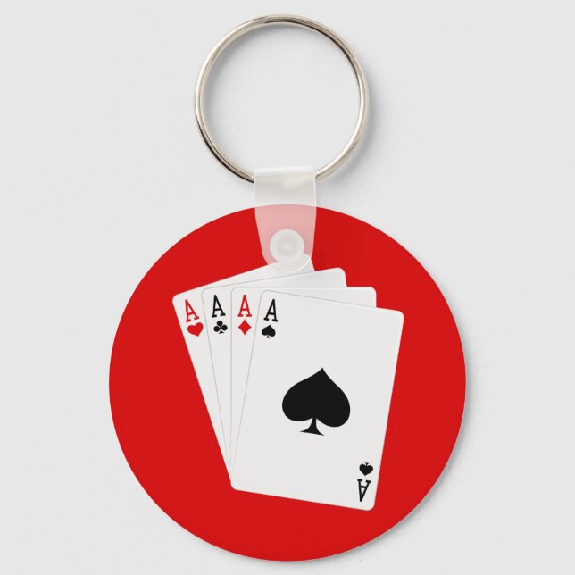 Vier-Aces-Schlüsselanhänger Schlüsselanhänger (Vorderseite)